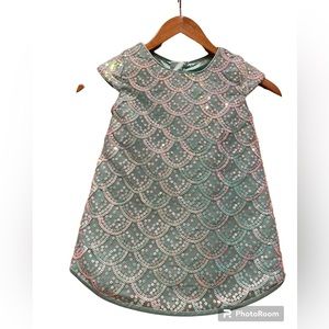 Turquoise Blue Disney Ariel Mermaid Sequins Dress I’m size 4T